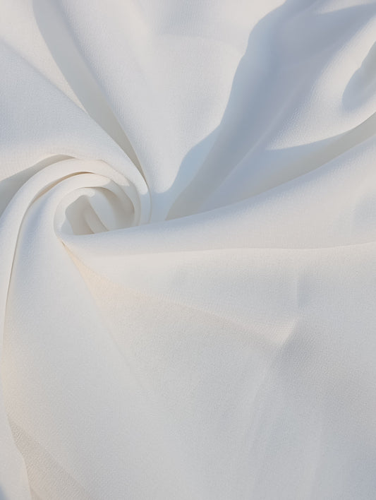 WHITE -chiffon georgette