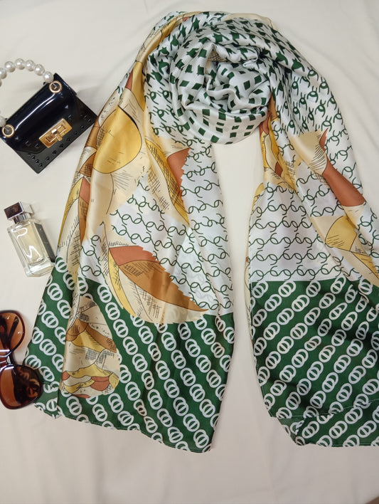 AMBER REIGN -printed satin silk